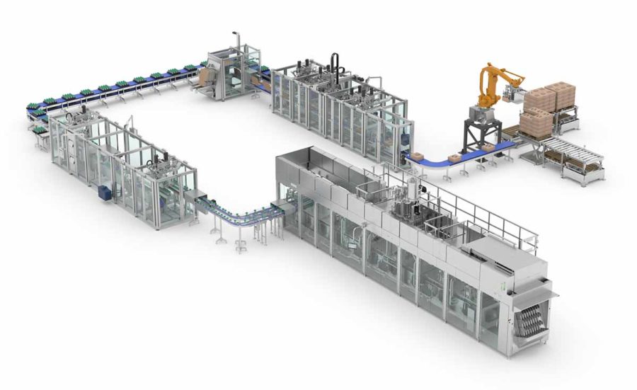 Packaging lines Syntegon Ampack cup filling machine line